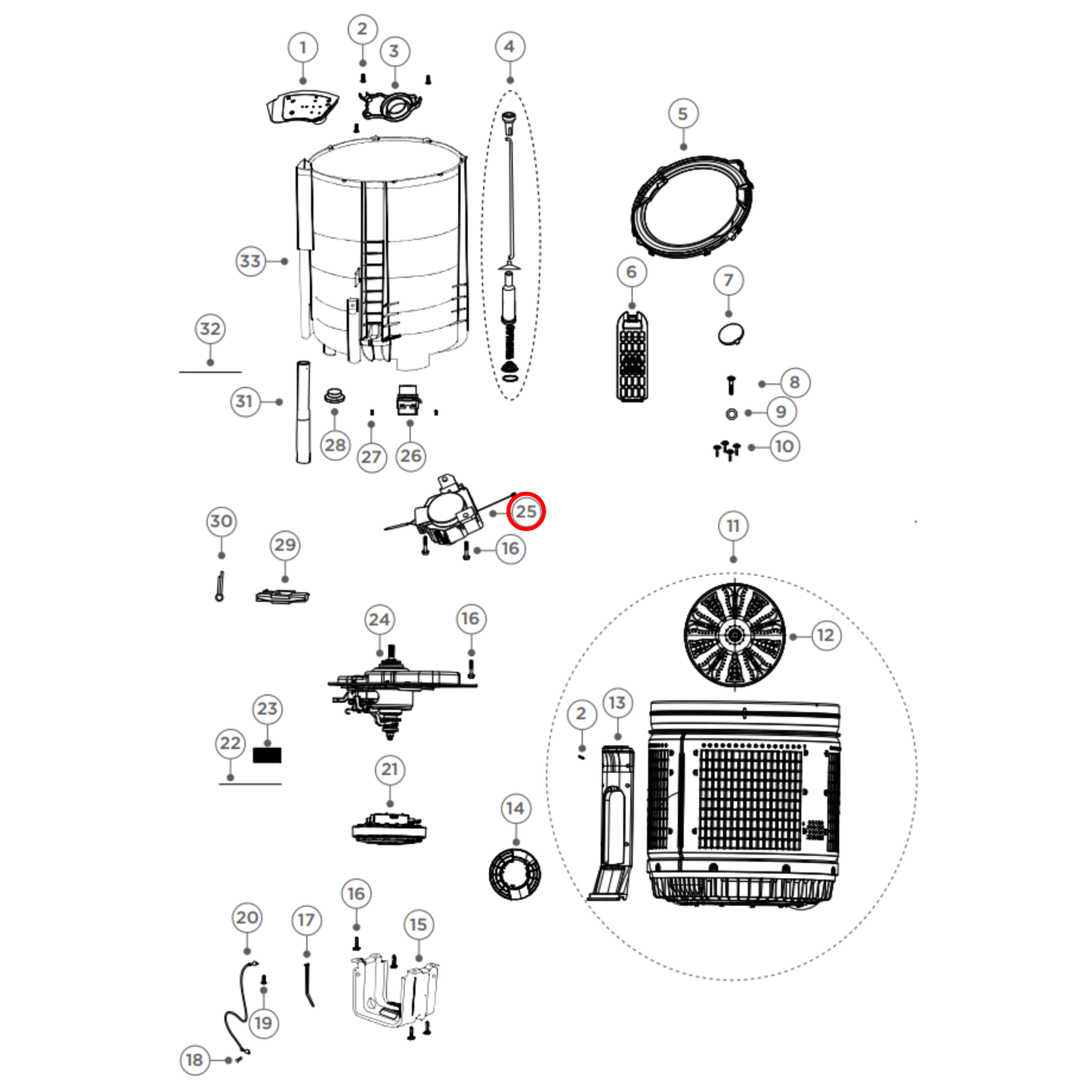 H00330504012A Haier Washing Machine Brake Actuator