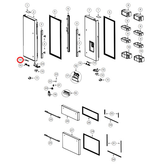H0064001874B Haier Fridge Under Door LED Light