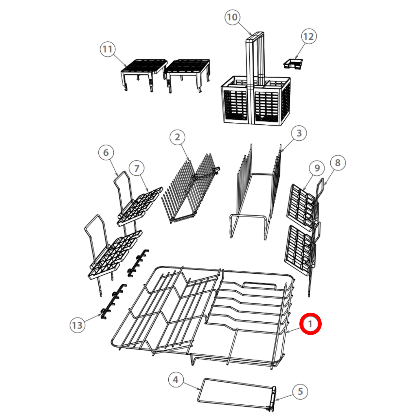 524987 Fisher & Paykel Dishwasher Base Rack