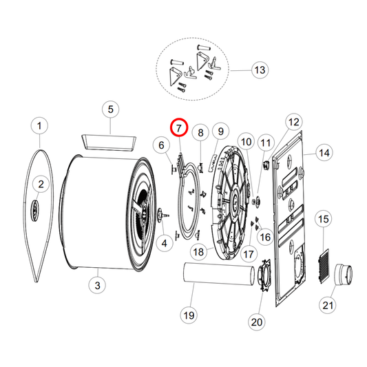 H0184000007A Fisher & Paykel Dryer Heating Element