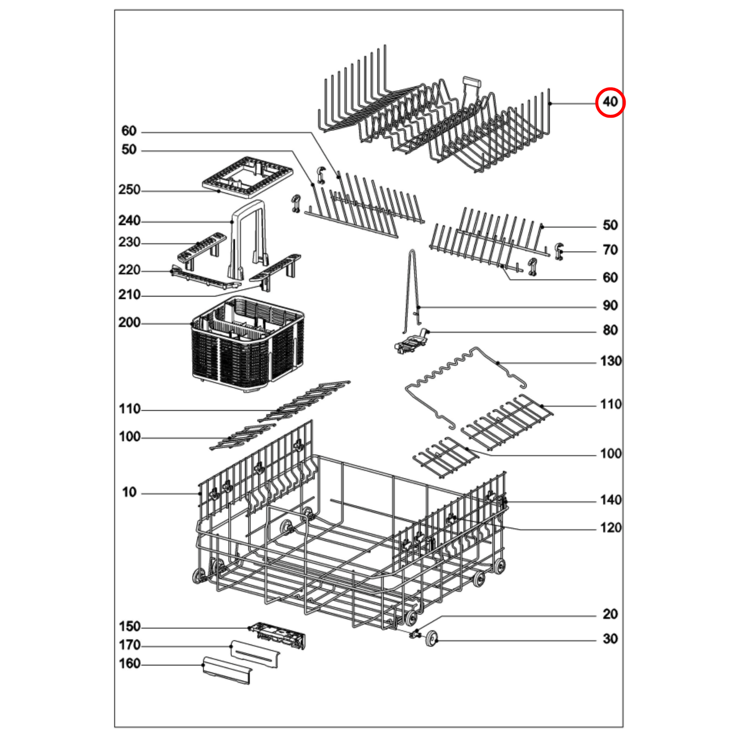 7635522 Miele Dishwasher Multi Comfort Insert