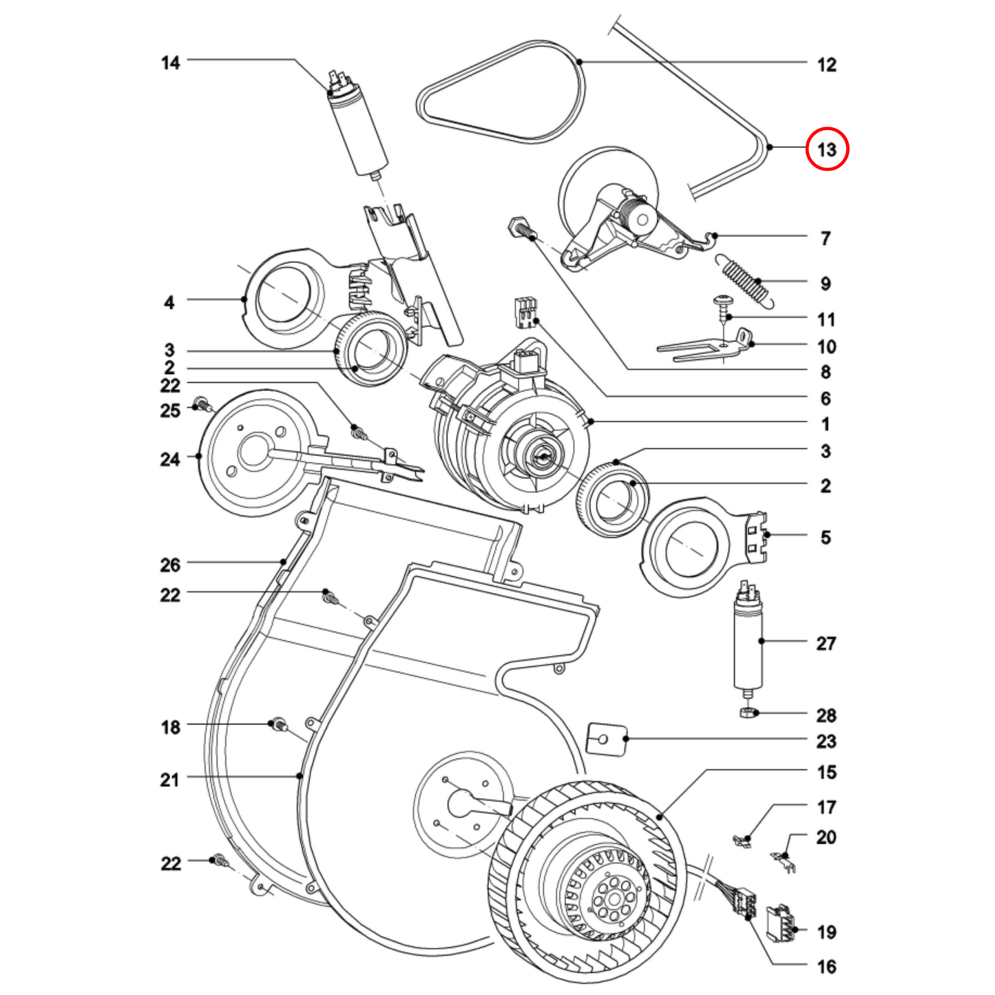 5063311 Miele Dryer Drive Belt 5PJ1900 - 7097420