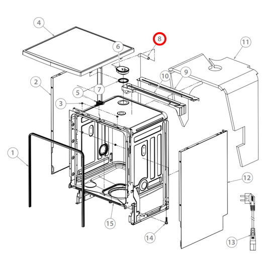 H0120200604 Fisher & Paykel Dishwasher Thermo Hose