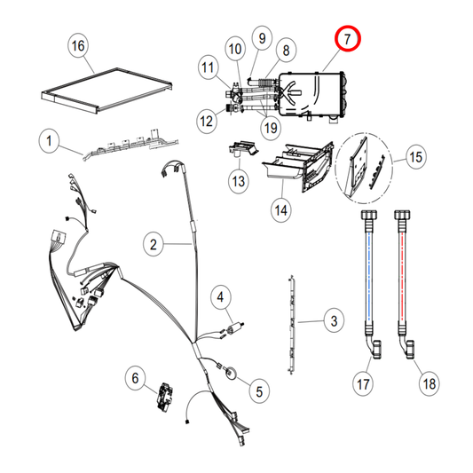 H0020808478A Fisher & Paykel Washing Machine Detergent Dispenser Assembly
