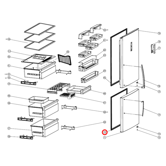 K1475598 Hisense Fridge Door Seal For Freezer