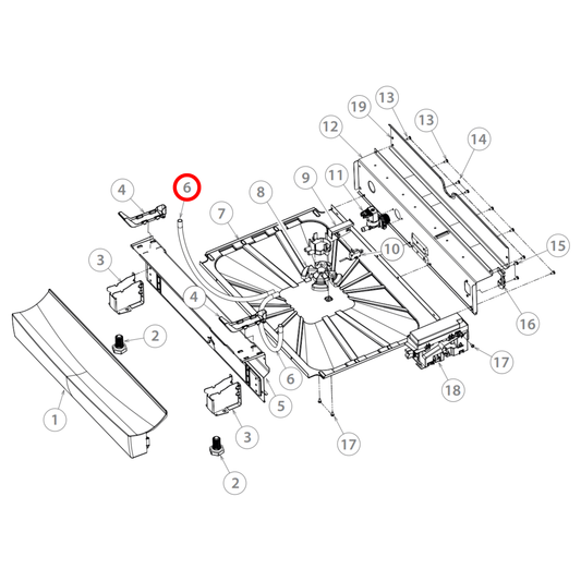 H0120200635 Fisher and Paykel Dishwasher Hose For Overflow Plate