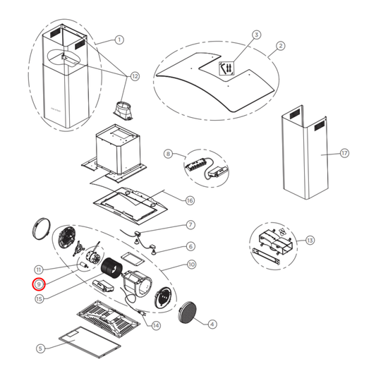 791926 Delonghi, Fisher & Paykel Rangehood Fan Motor - DAU1570010