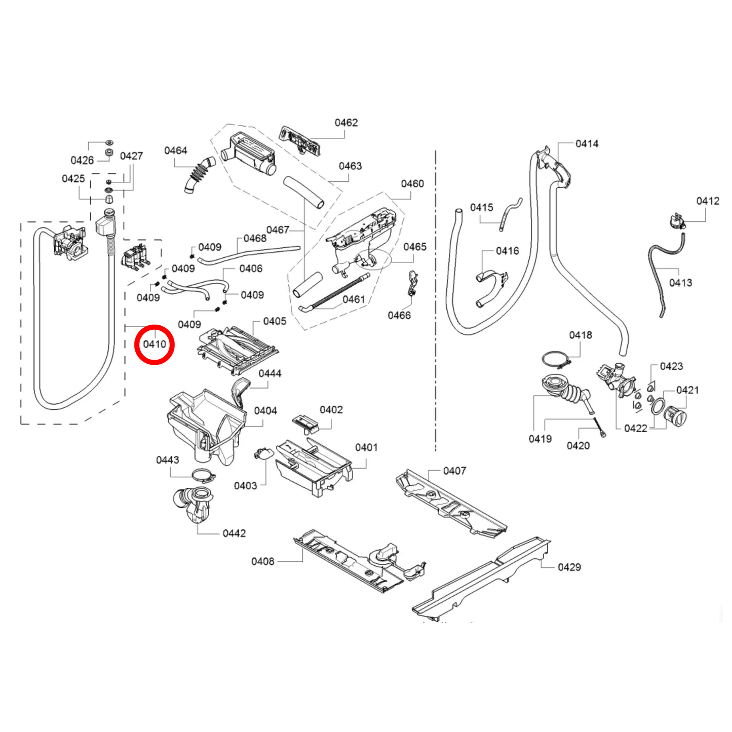 11025727 Bosch Washing Machine Aquastop Hose With Inlet Valve Assembly 1.5M - 11019387, 11014317