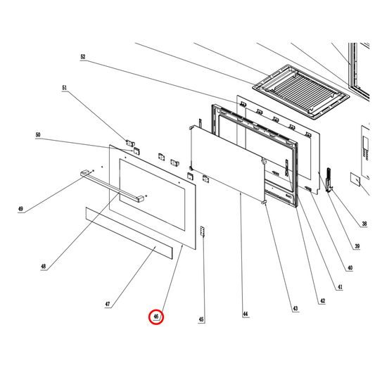 33102159 Euromaid, Technika Oven Outer Door Glass