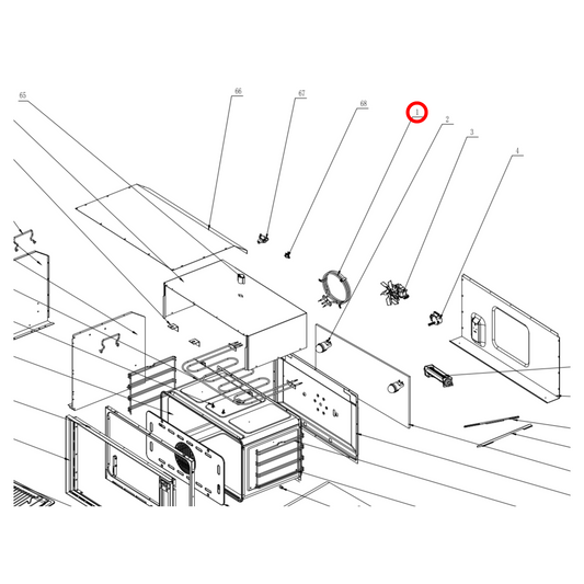 33303032 Technika Oven Fan Forced Element 1950W - PA210008045, 30101200017
