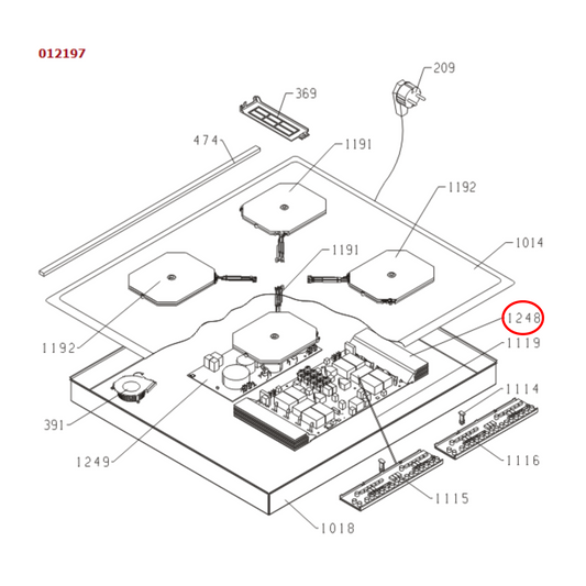 354356 Asko Cooktop Stove Power Board - 7596475528