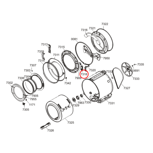 370946 Asko Washing Machine Door Lock