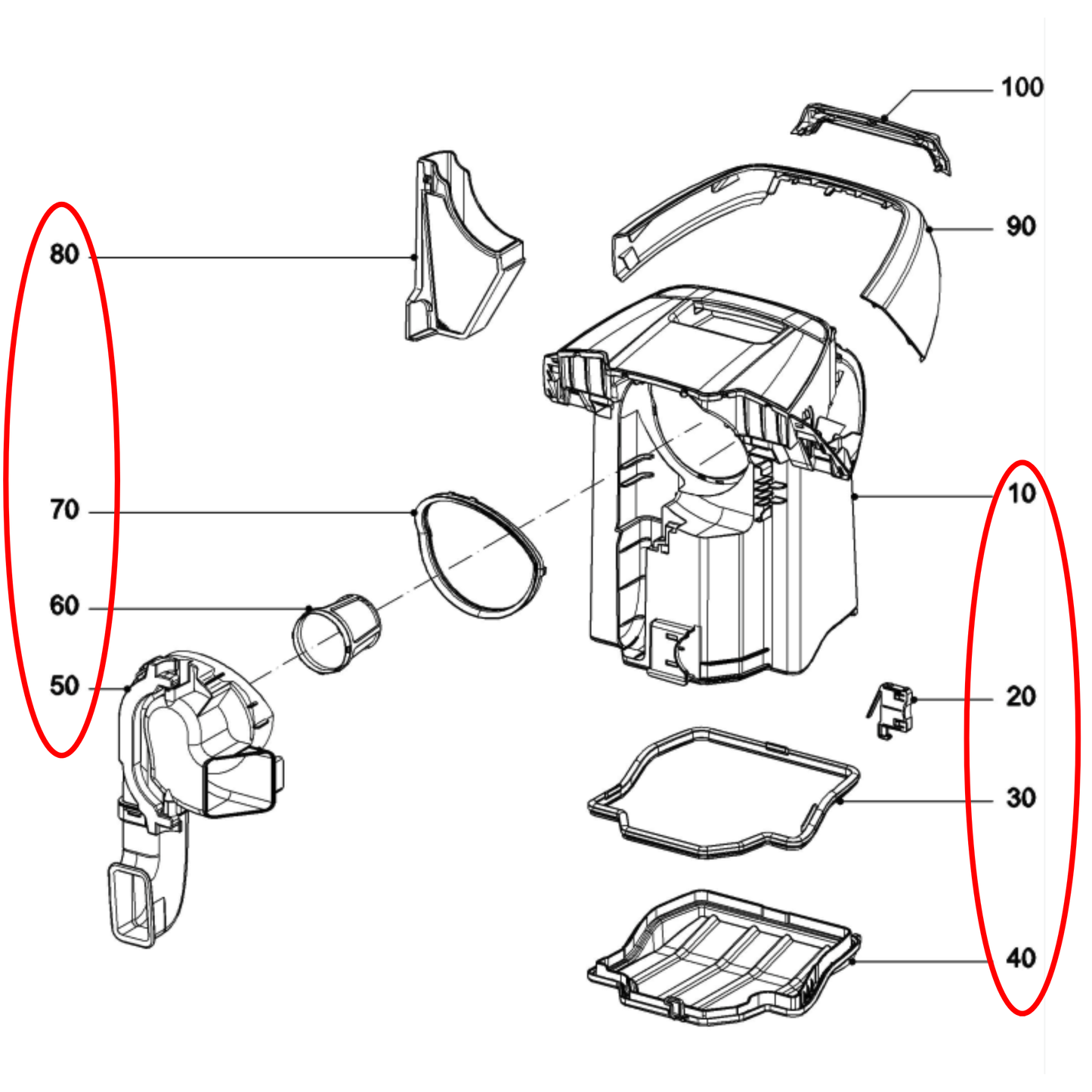 10973668 Miele Vacuum Cleaner Dust Tank - 10973666