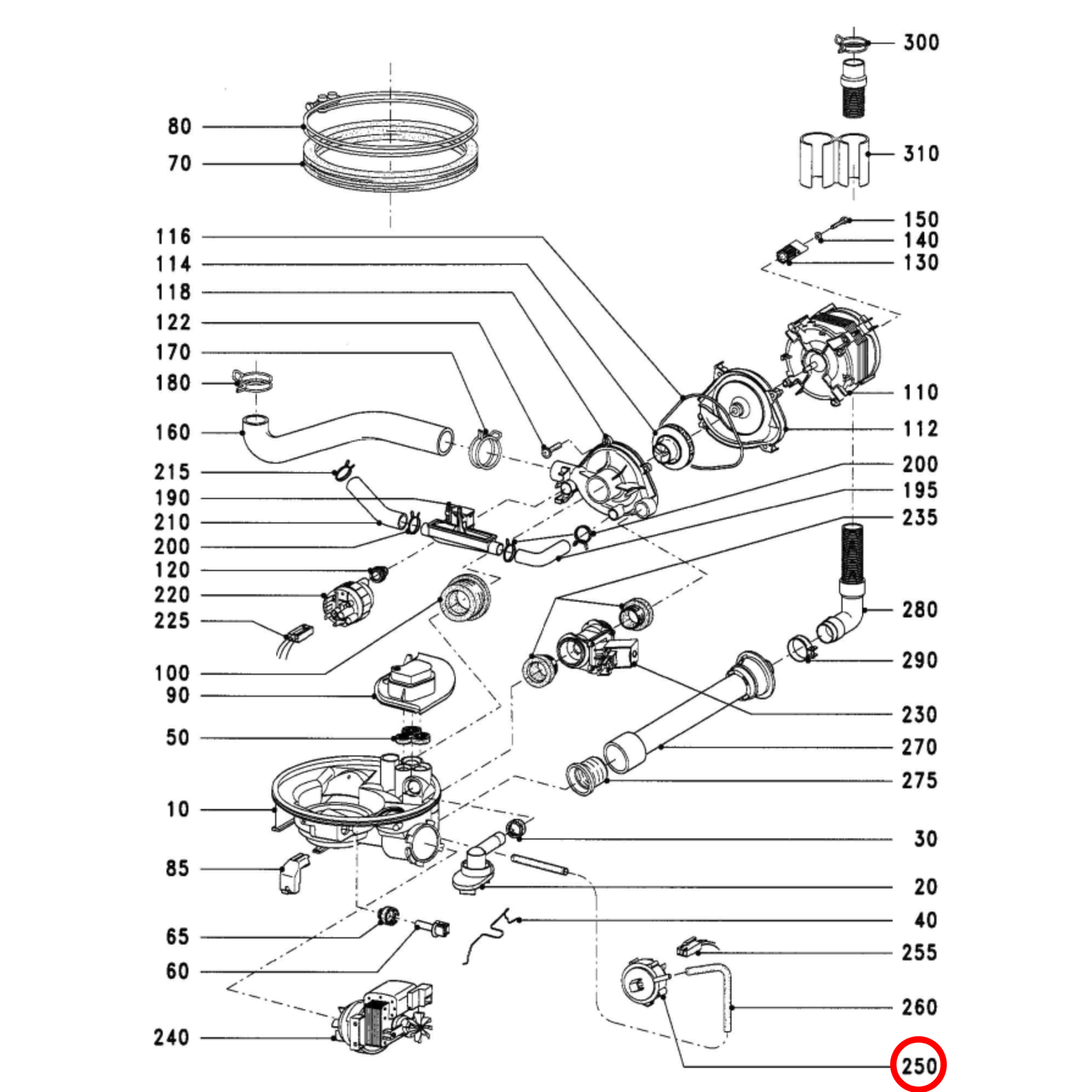 2496086 Miele Dishwasher Water Level Control Sensor - 5380870