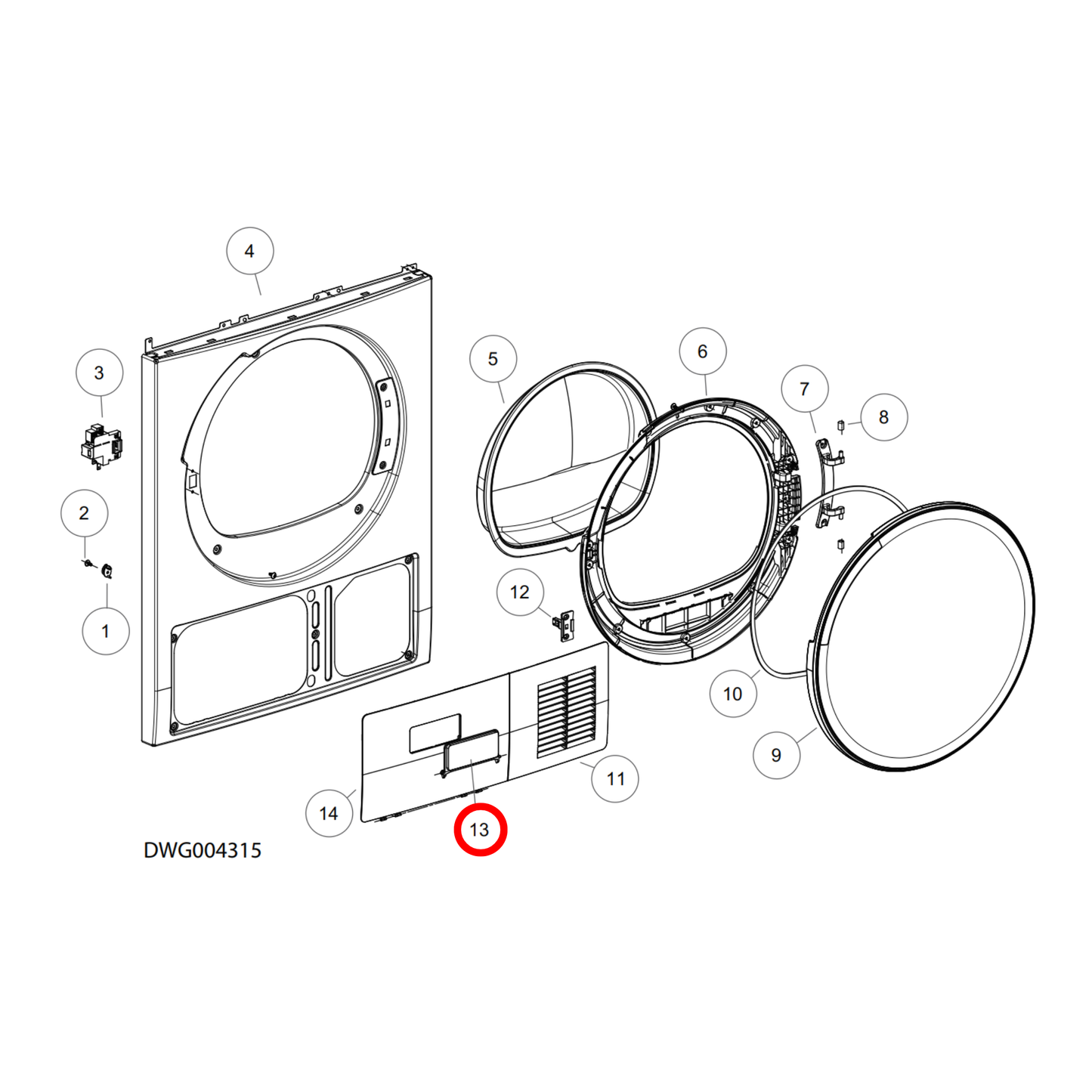 H0180200186 Haier Dryer Filter Lint