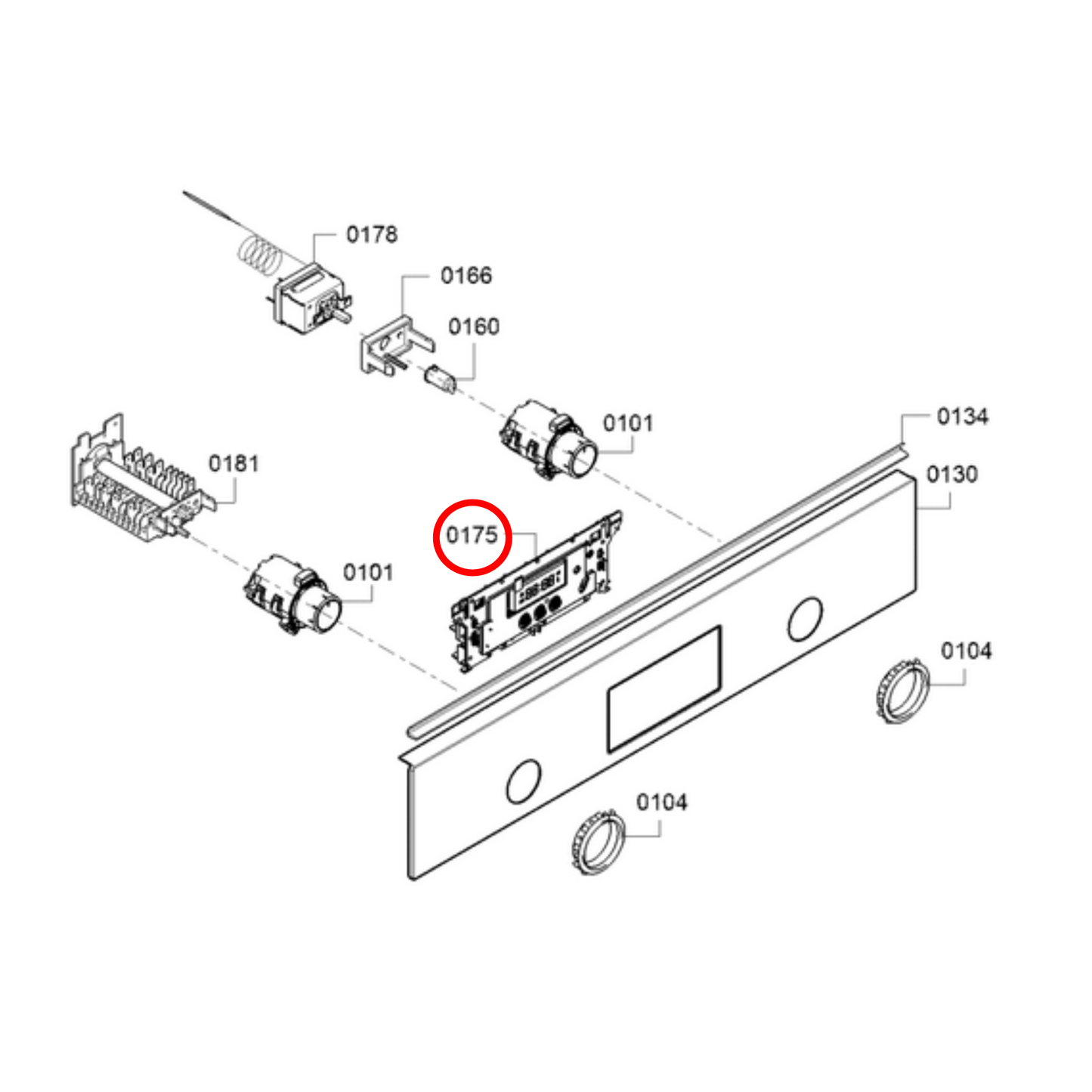 12024494 Bosch Oven Digital Clock Timer