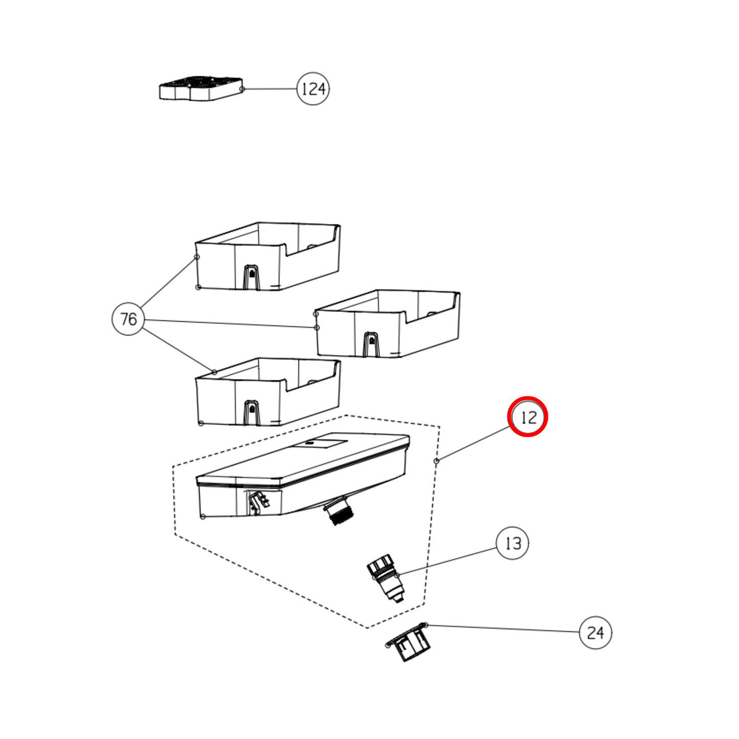K2330386 Hisense Fridge Water Tank Assembly With Dispenser Cock