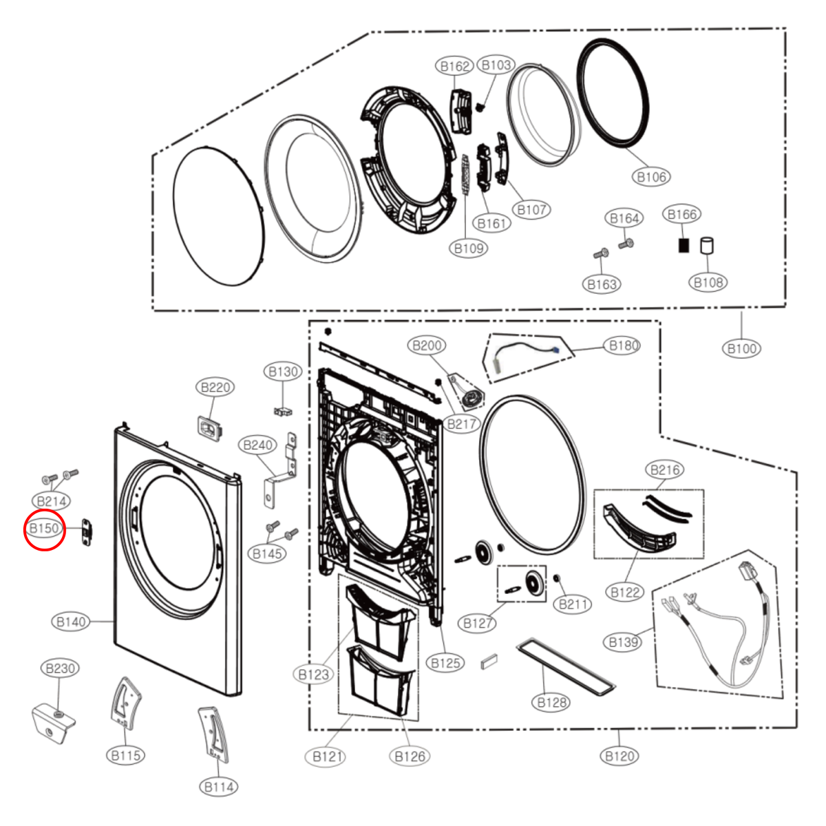 AFK73489601 LG Dryer Door Lock