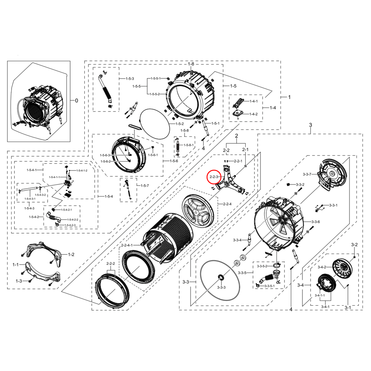 DC97-16509C Samsung Front Load Washing Machine Spider Flange Shaft