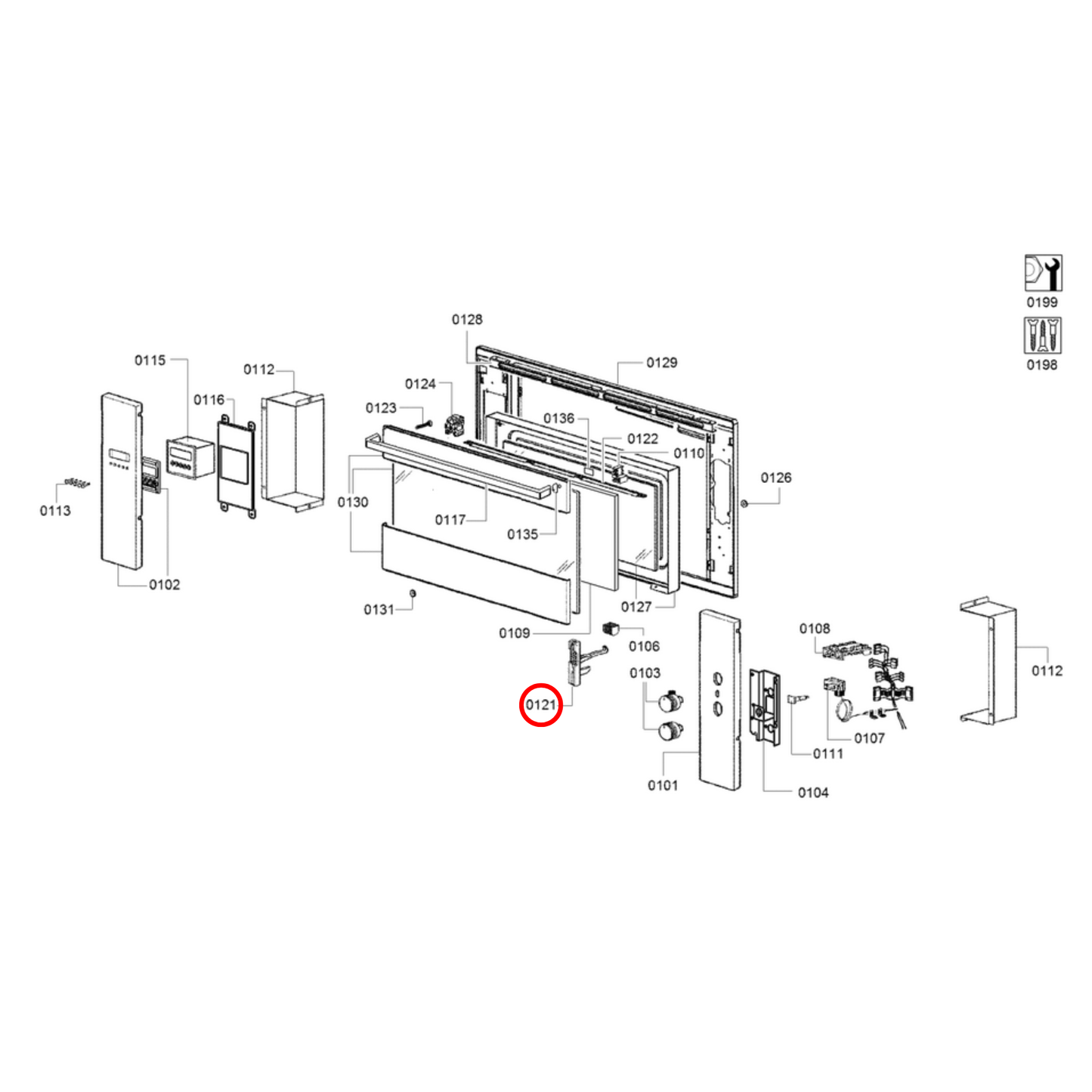 00626984 Bosch, Siemens Oven Door Hinge