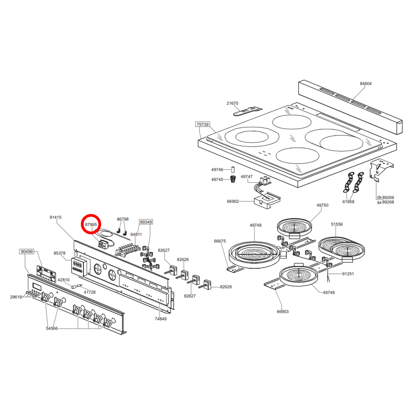 818731447 Smeg Oven Thermostat 260°C