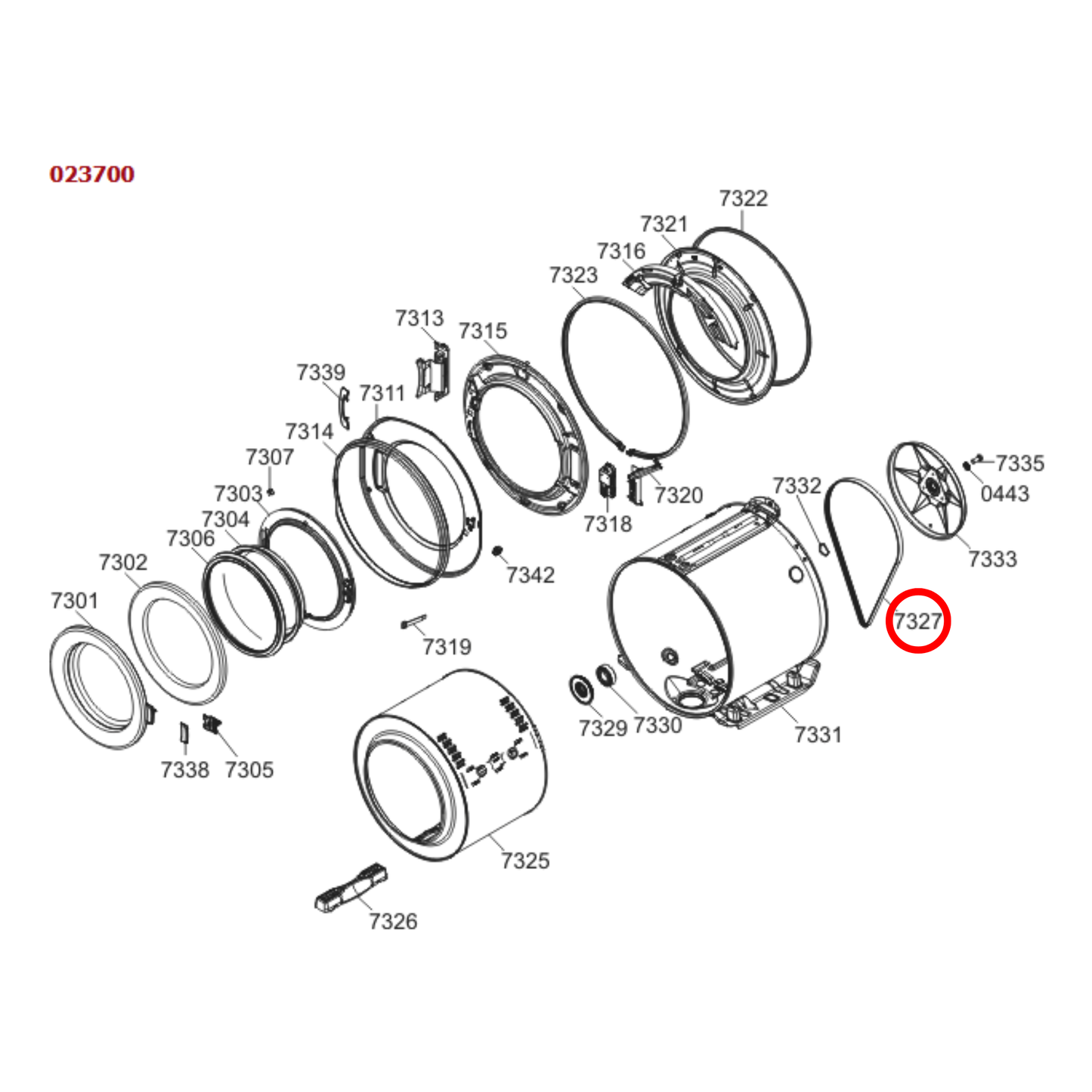 268537 Asko Washing Machine Drive Belt 5EPJ1225
