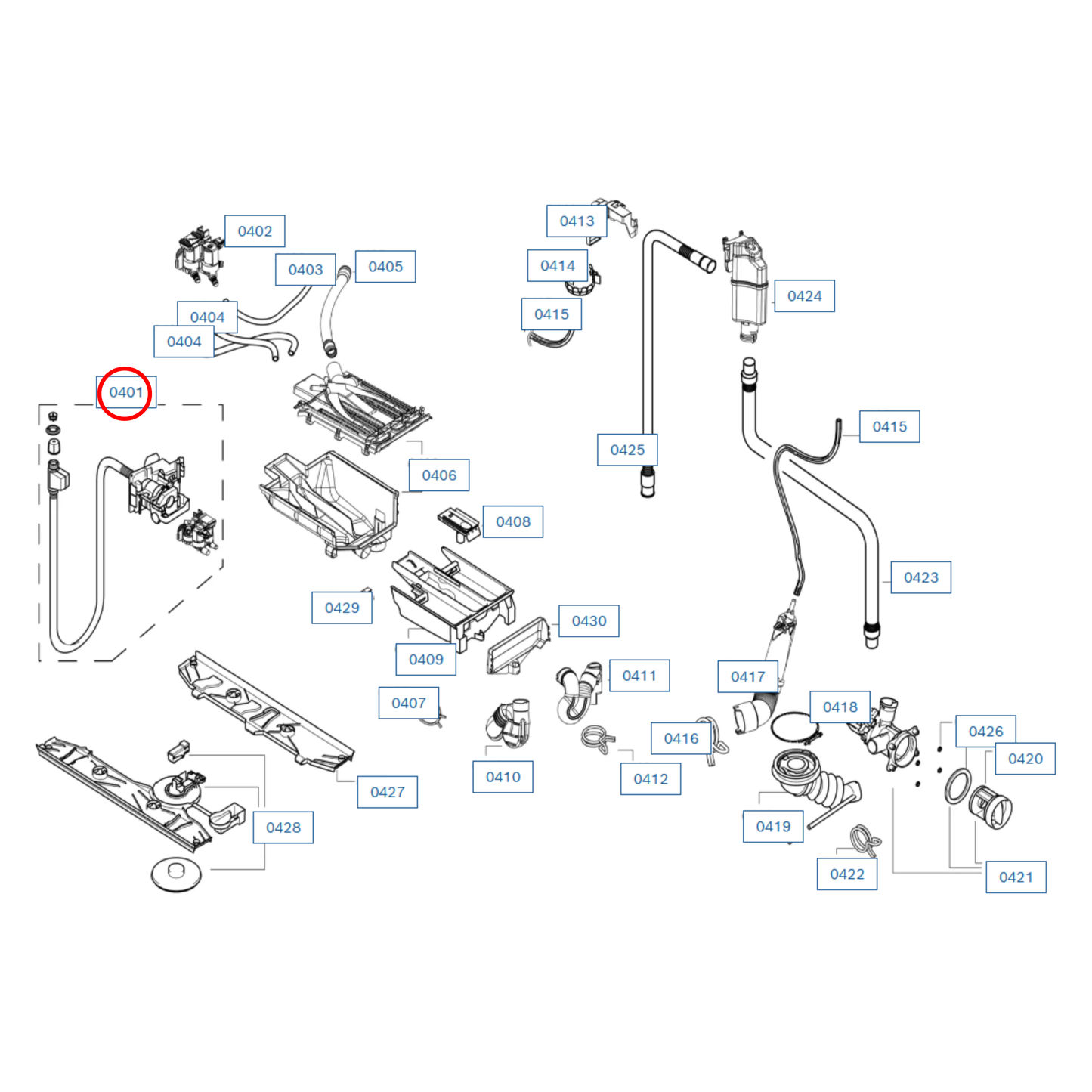 00571916 Bosch Washing Machine Aquastop Hose Assembly