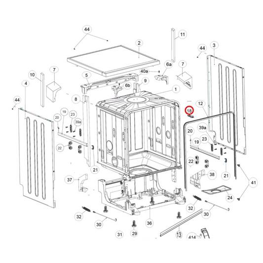4055759668 Westinghouse Dishwasher Door Latch Hook - 42119852