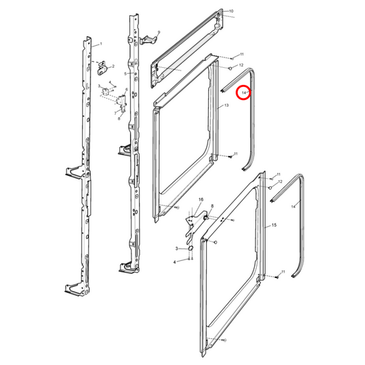 4055859005 Chef, Electrolux, Westinghouse Oven Door Seal 1700Mm - 4055548574, A04808002