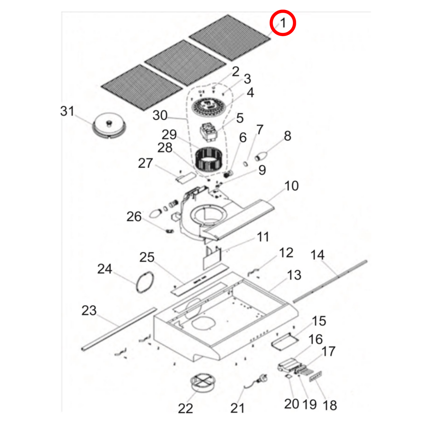 4055942918 Chef, Westinghouse Rangehood Filter Pack Of 2 - ACC187