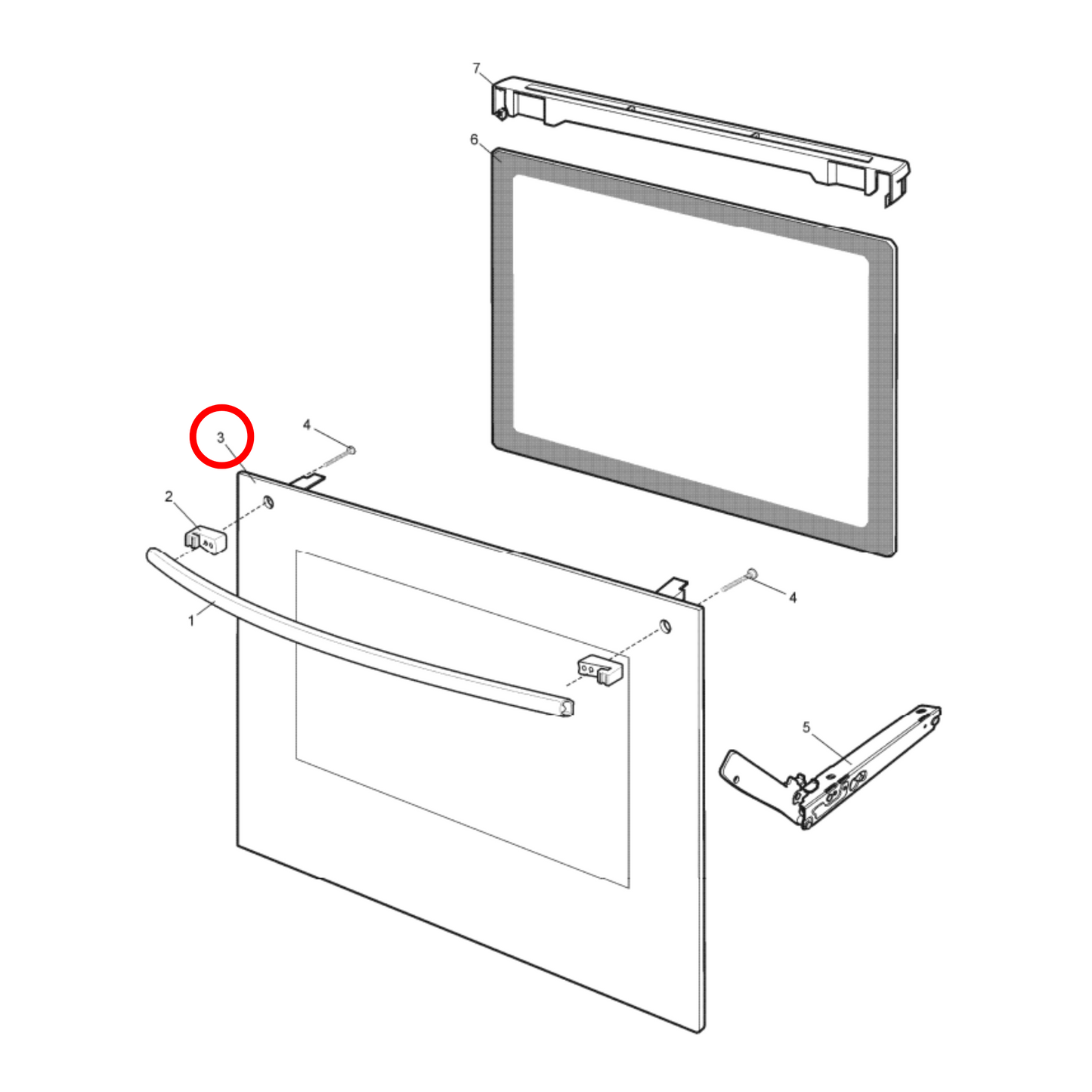 4055981775 Westinghouse Oven Outer Door Glass - 0038002840K