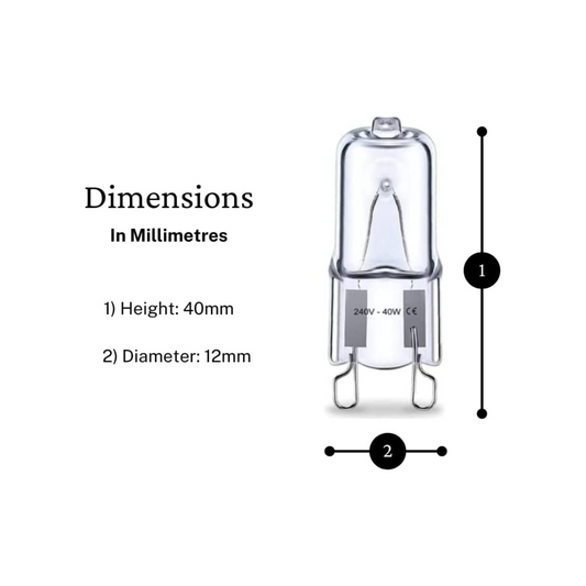 40W G9 AEG, Electrolux Oven Halogen Lamp 300C - 8085641028
