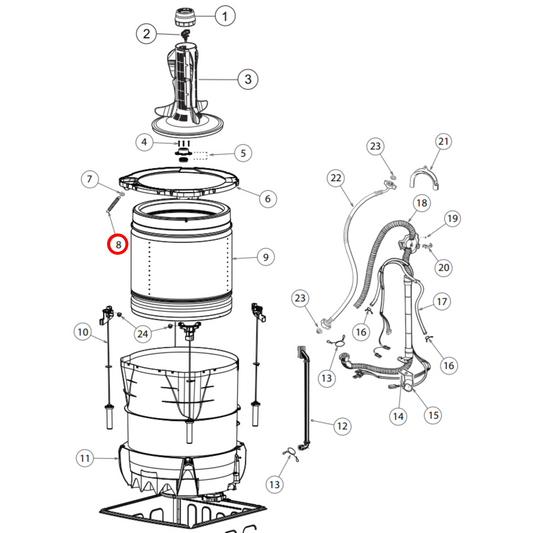424346 Fisher & Paykel Top Load Washing Machine Spring Bias