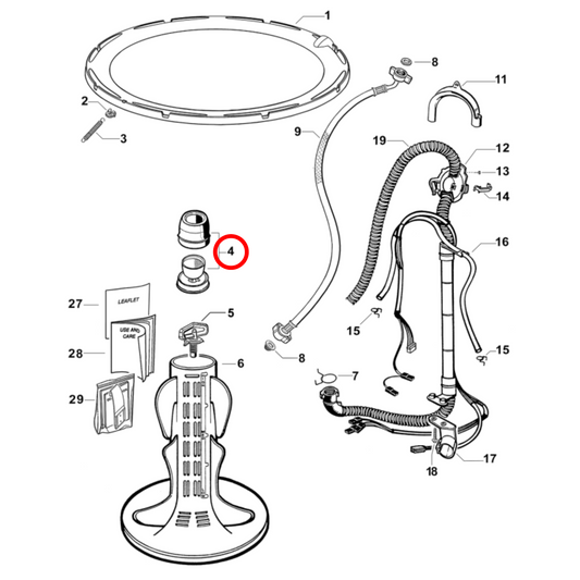 426993P Fisher & Paykel Top Load Washing Machine Agitator Dispenser Cup