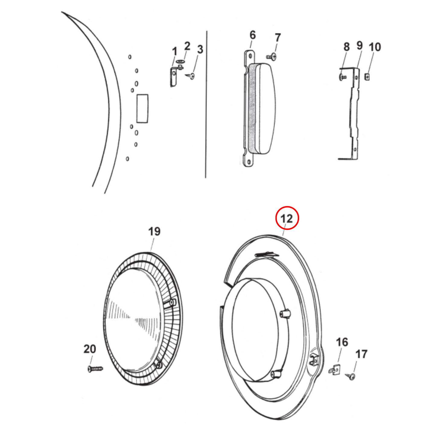 427225P Fisher & Paykel Venting Dryer Door Rear Rim - 427077