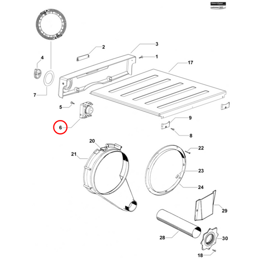 427852 Fisher & Paykel Dryer Push To Start Timer