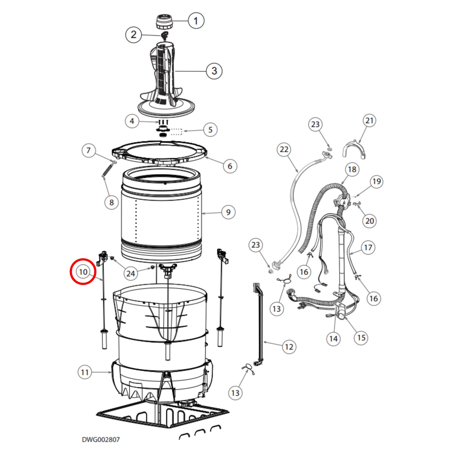 430055P Fisher & Paykel Washing Machine Suspension Kit Pack Of 4