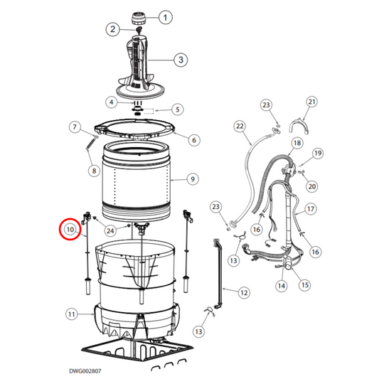 430055P Fisher & Paykel Top Load Washing Machine Suspension Kit Pack Of 4