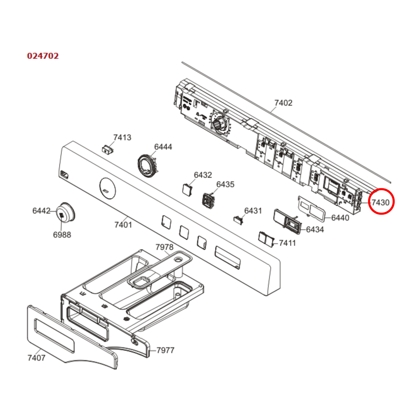 436857 Asko Washing Machine PCB Control Unit