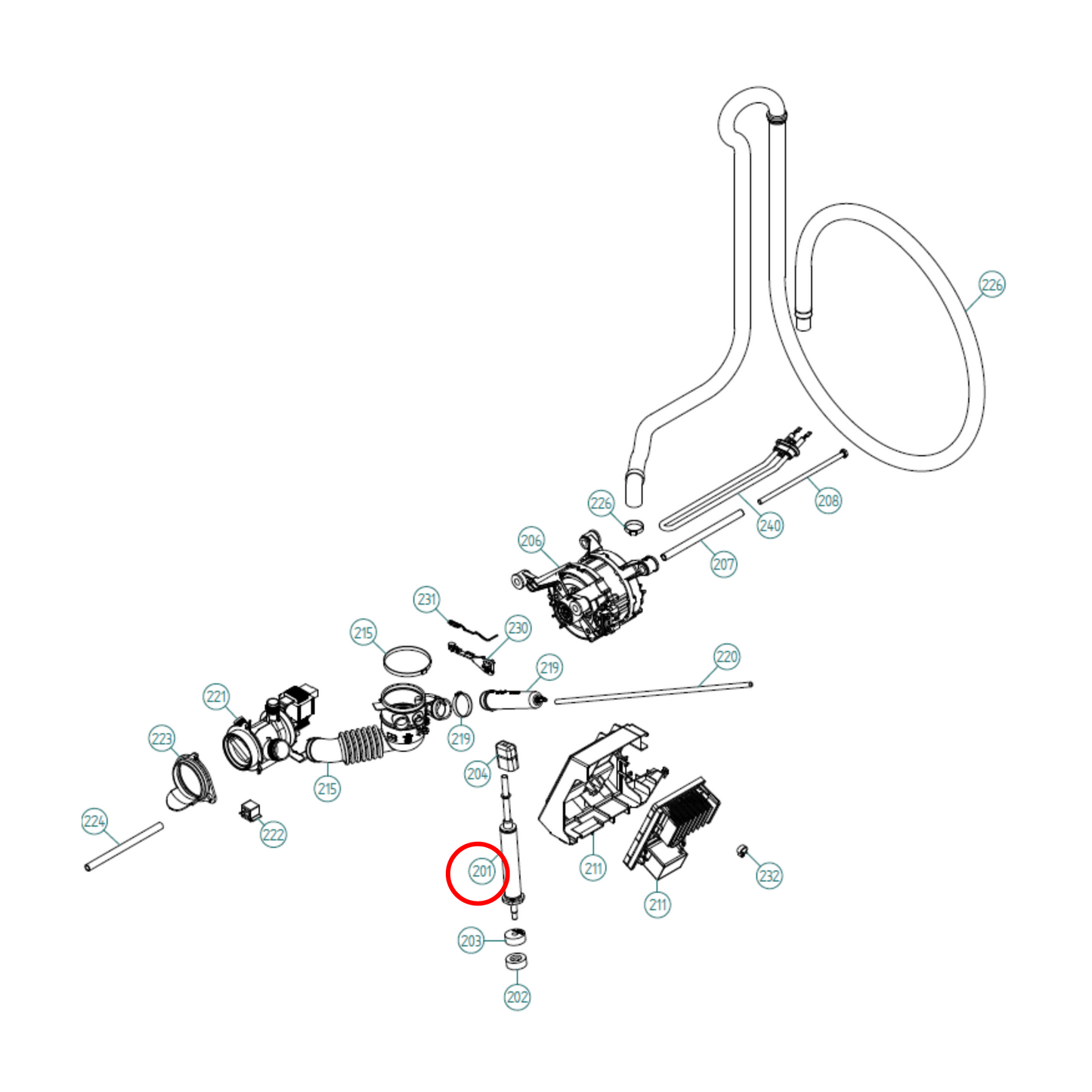 441928 Asko Washing Machine Shock Absorber Kit - 805002, 464524