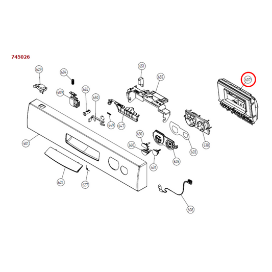 445821 Asko Dishwasher PCB Control Unit