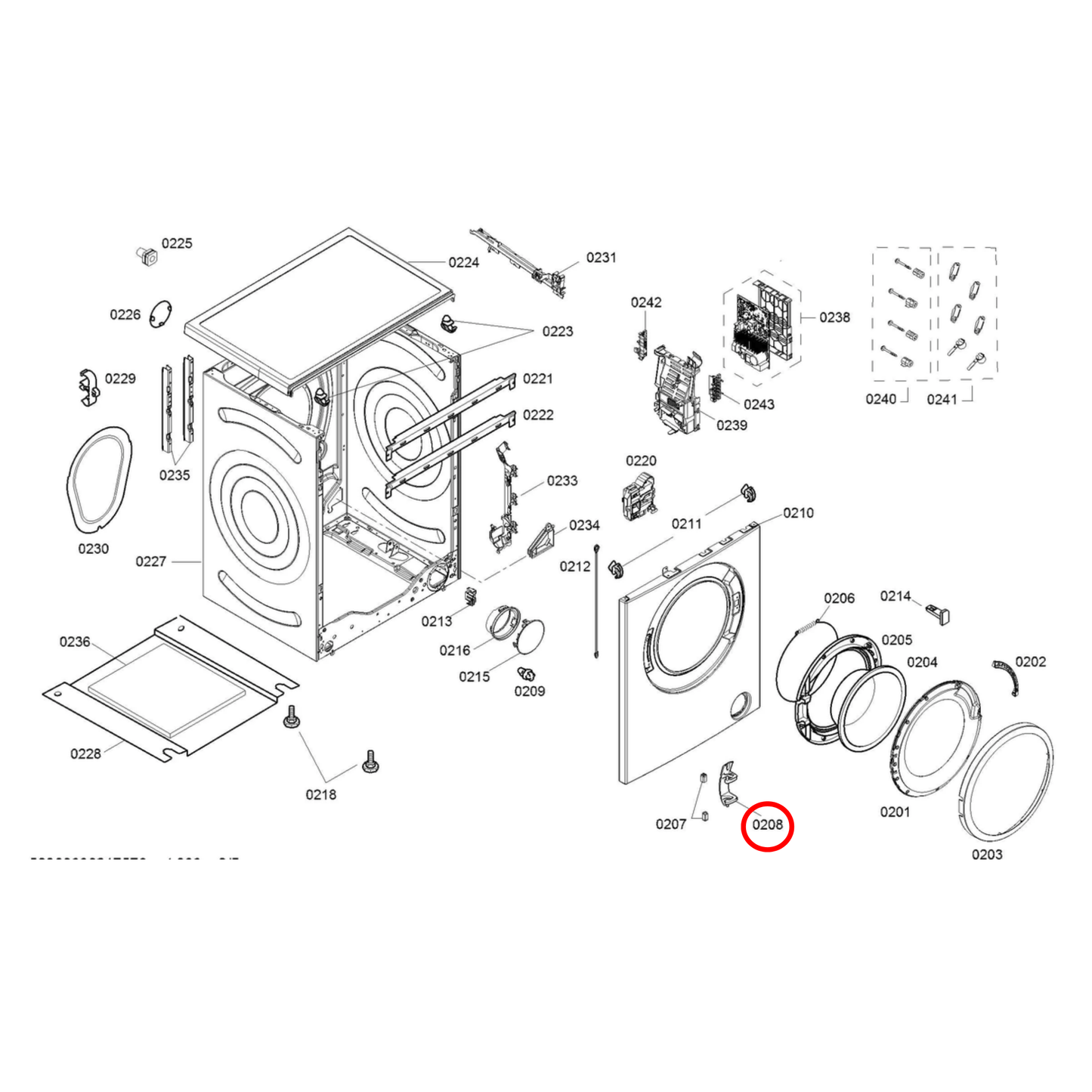 00626459 Bosch Washing Machine Door Hinge