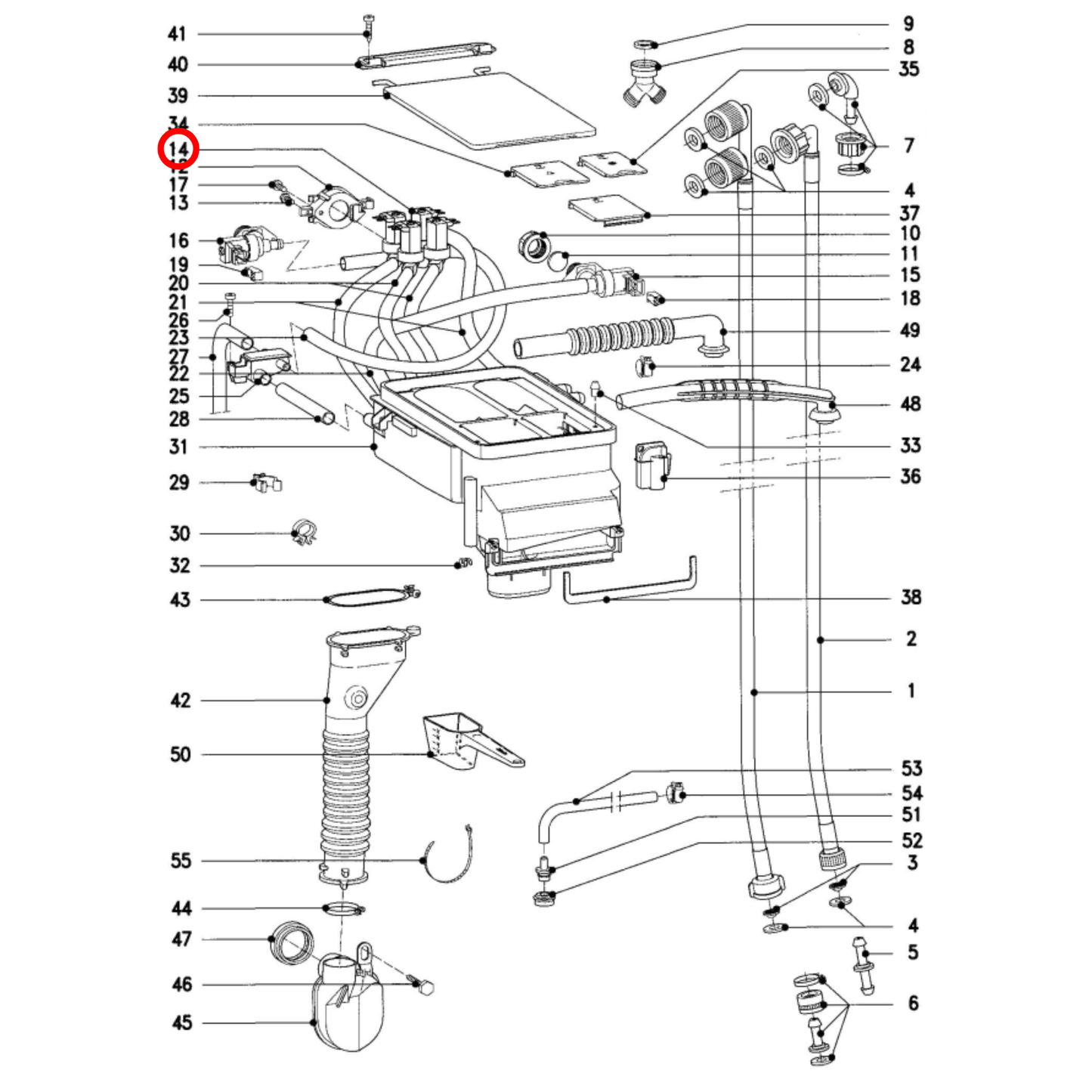 3213931 Miele Washing Machine 4 Way Inlet Valve 180 Degree BP - 3213930