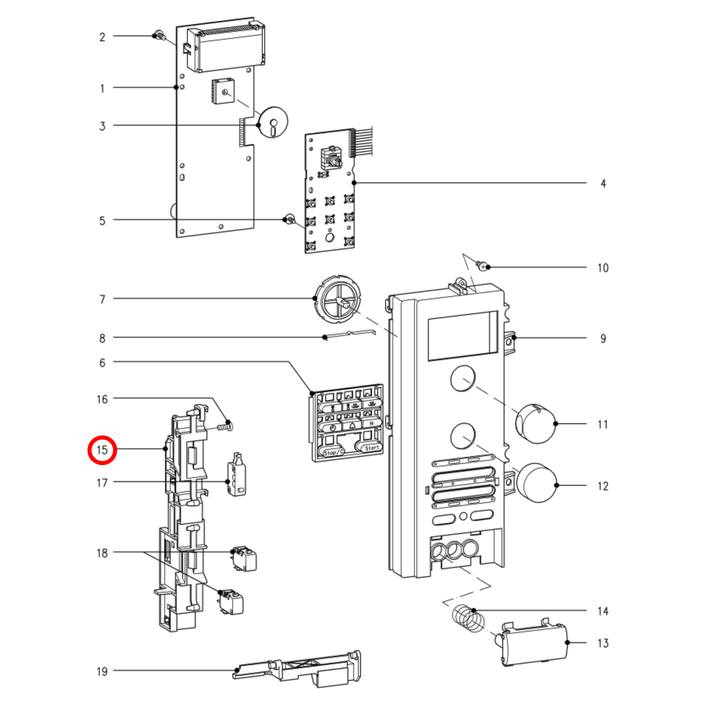 6637031 Miele Microwave Door Lock - 6637030