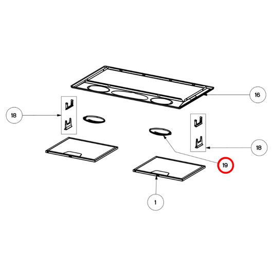 50248796-00/0 Electrolux Rangehood Light Diffuser Cover Kit 2 Pieces - 4145150