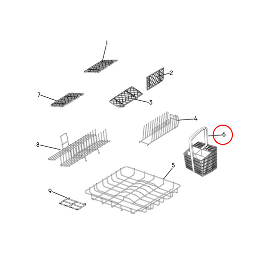 511417 Fisher & Paykel Dishwasher Cutlery Basket - 525489, 527585