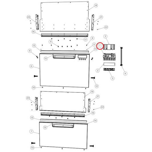 512019 Fisher & Paykel Dishwasher Module PCB Display Kit