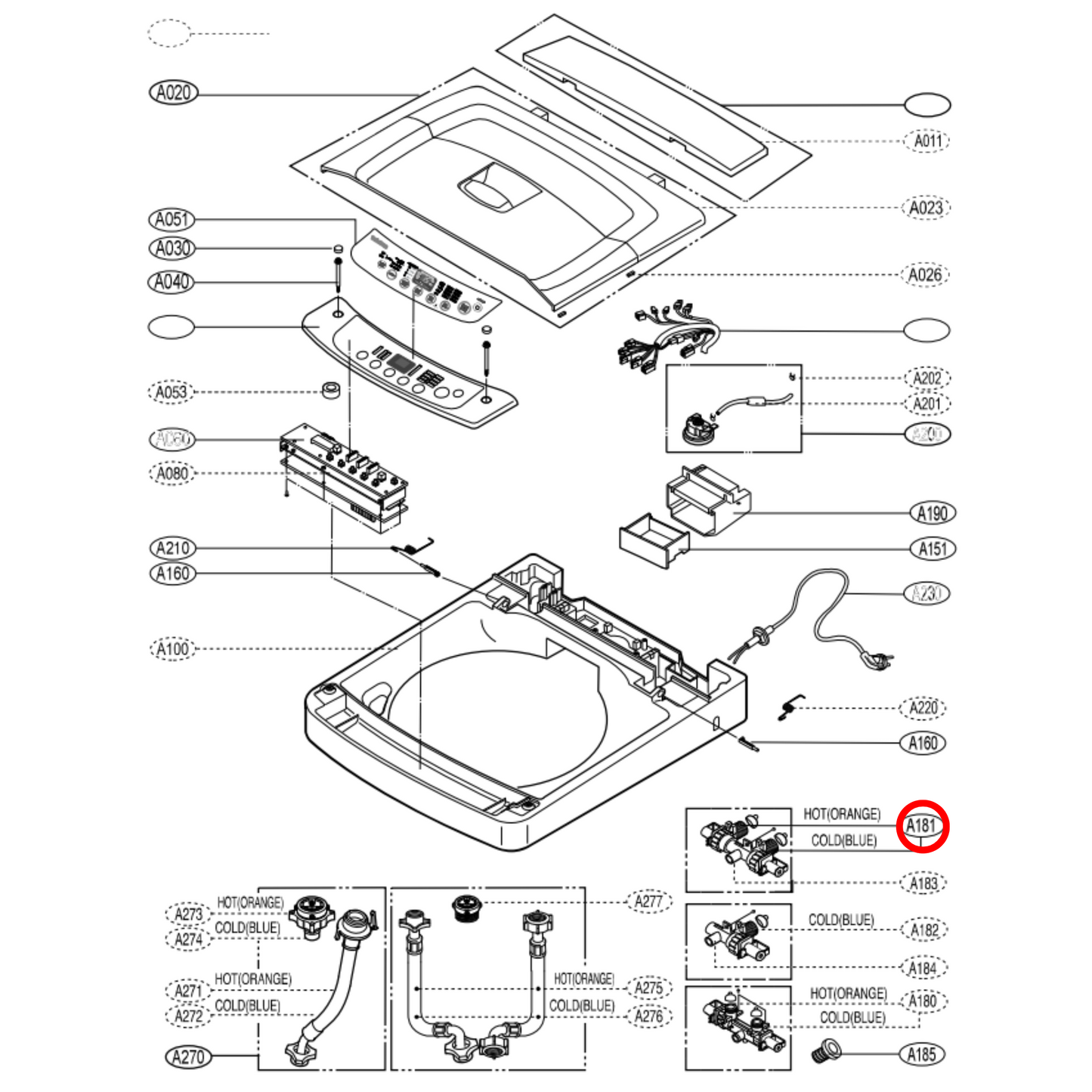 5221EA2001A LG Washing Machine Inlet Valve - 5221EA2001N