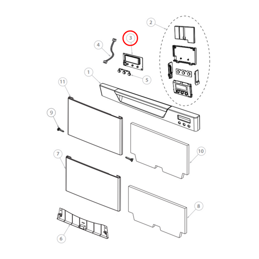 522452P Fisher & Paykel Dishwasher LCD Display PCB