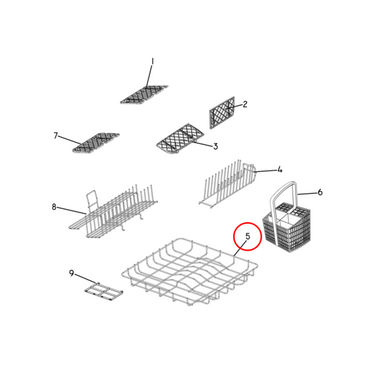 524665 Fisher & Paykel Dishwasher Rack Assembly - 526062